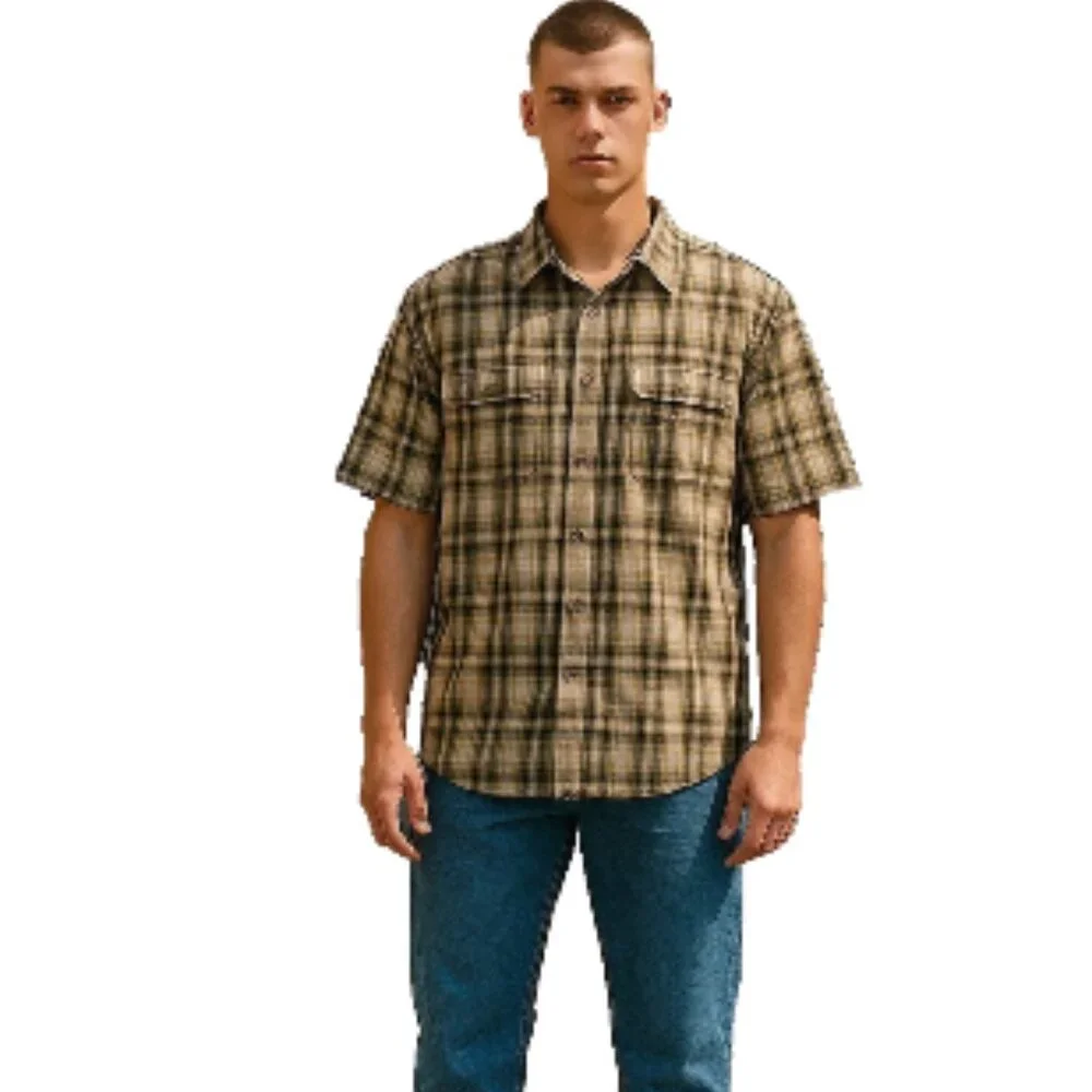 The North Face Men's Plaid Button Up Shirt XL Short Sleeve 2 Pocket Outdoor EUC